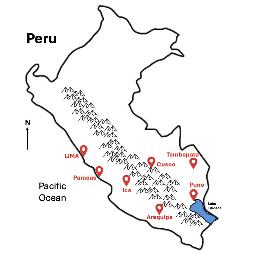 expedition peru map tourism